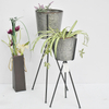 Unique geometry creative metal flower pot rack stand with plant pot