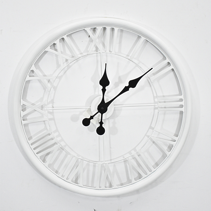 New Products Aged Retro White Antique Clock Wall for Home Décor