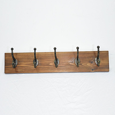 Farmhouse Rustic 5 Hook Wooden Coat Hook - Buy Coat Hook, wooden coat ...