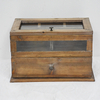 Vintage Rustic Wooden Jewelry Display Box with One Drwer
