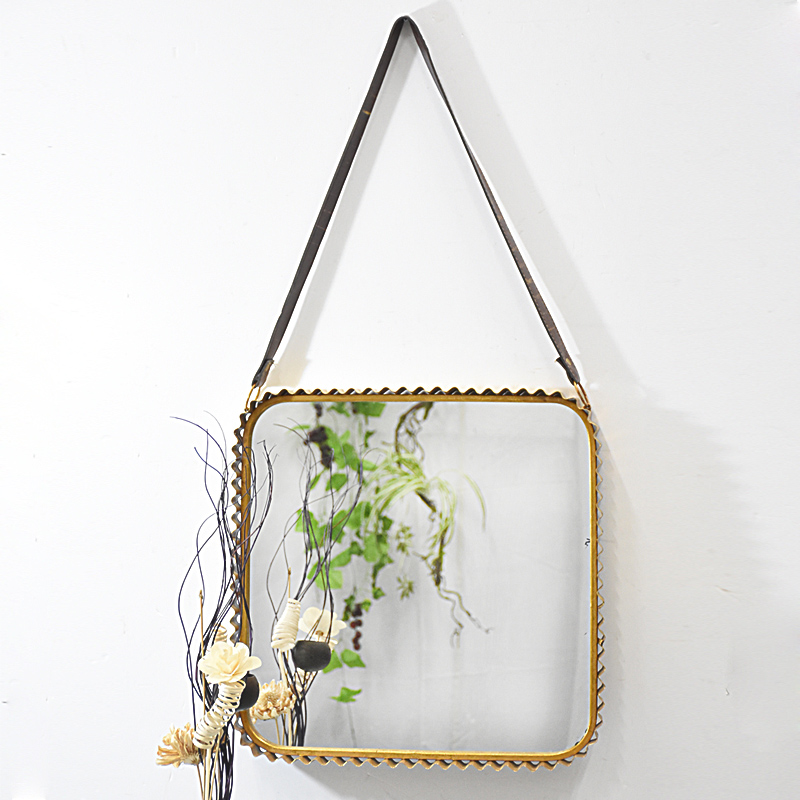 Home Decoration Square Metal Gold Frame Mirror Wall Décor