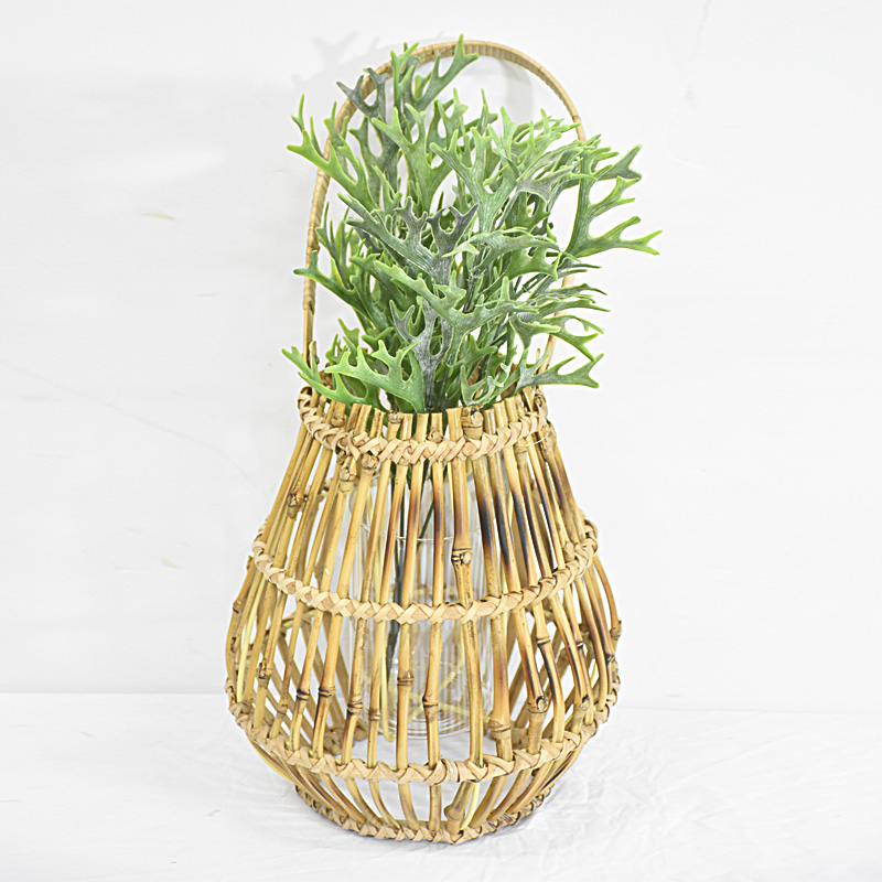 Rustic Cheap Natural Bamboo Lantern with Handle