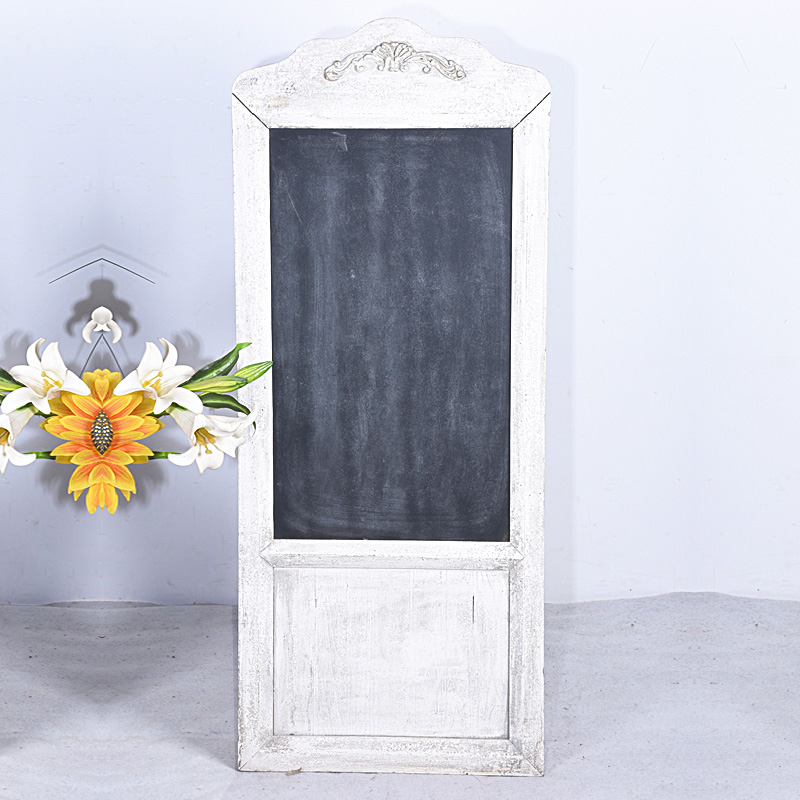 Shabby Chic Rustic White Decorative Wooden Blackboard Stand