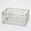 Vintage Rustic Small Metal Wire Mesh Basket With Handle 