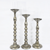 Antique gold Finish Metal Pedestal Tea Light Candle Holders