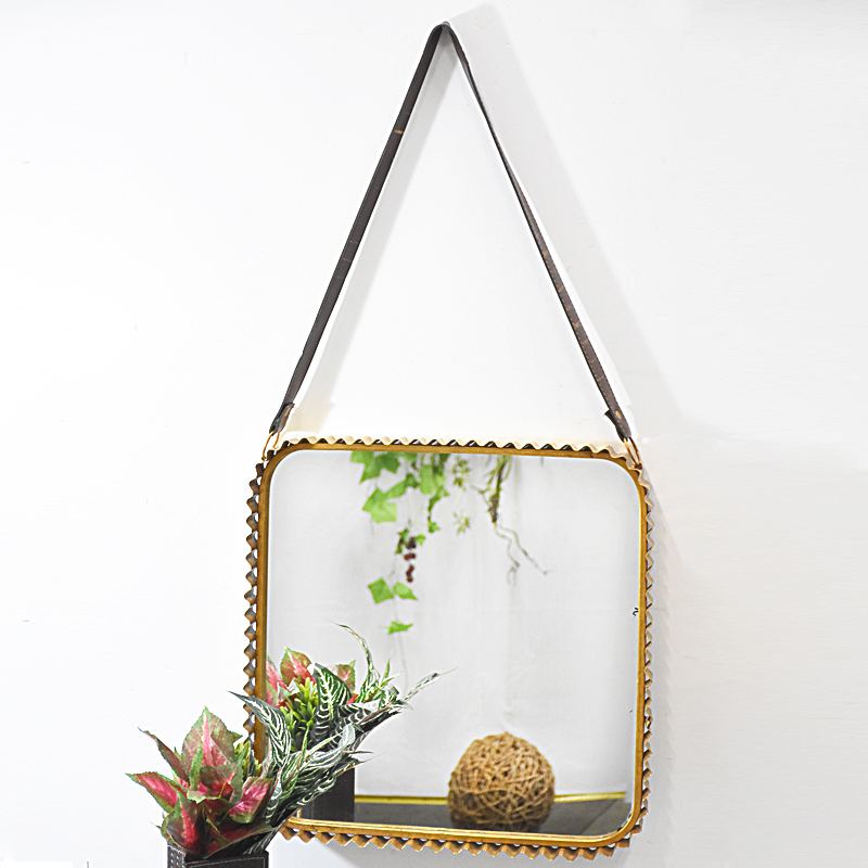 Home Decoration Square Metal Gold Frame Mirror Wall Décor