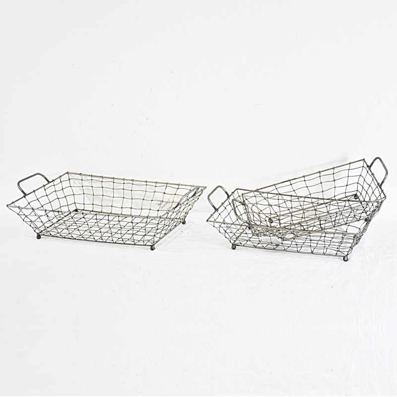 Decorative large Metal Wire Mesh Basket for Storage Fruit And Vegetable