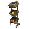 High quality Large Rustic wooden supermarket fruit and vegetable display rack