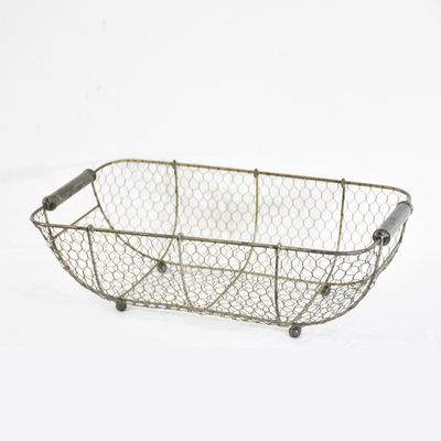 Set of 2 Antique Metal Wire Fruit Basket - Buy Fruit Basket, Wire Fruit ...