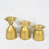 Vintage Antique Gold Decorative Small Metal Candle Holders for Home Décor