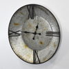 Rustic Farmhouse Plate Shape Galvanized Wall Clock for Home Decor
