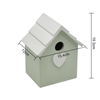 Chic Rustic Fresh Green&White Handmade Wooden Small Birdhouse