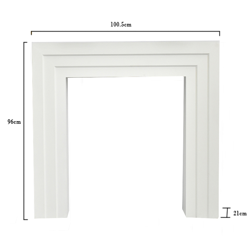 Luckywind New Design Antique Modern Indoor White Fireplace Surround Fire Place Solid Wood MDF Fireplace Mantel Surround