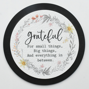 Grateful for Small Things Big Things And Everything in between Black Framed Wall Plaque