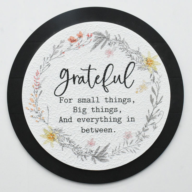 Grateful for Small Things Big Things And Everything in between Black Framed Wall Plaque