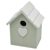 Chic Rustic Fresh Green&White Handmade Wooden Small Birdhouse