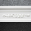 Luckywind Modern White Wood MDF Fireplace Mantel, Surround Mantels for Fireplace With Decorative Pattern Interior
