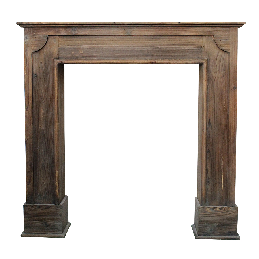 Customized Shabby chic Vintage FSC Wood Fireplace Mantel Surround 