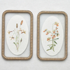 Nordic Style Boho Wood Bead Frame Leaves Flower Wall Picture Home Decoration Gift Hanging Framed Wall Art Print for Home Decor