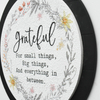 Grateful for Small Things Big Things And Everything in between Black Framed Wall Plaque