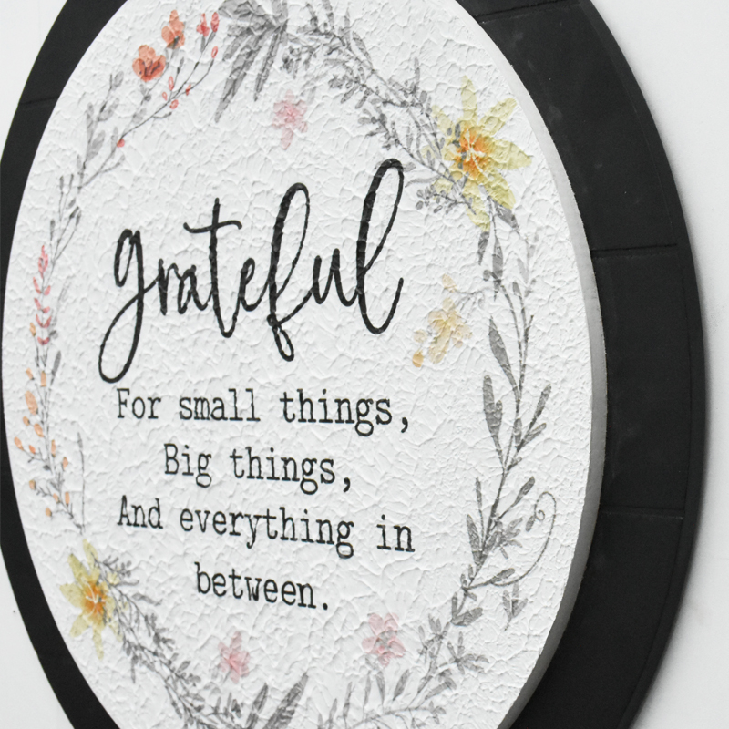 Grateful for Small Things Big Things And Everything in between Black Framed Wall Plaque