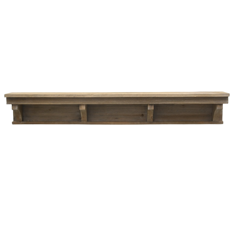 Luckywind Modern Farmhouse Wood Wall Shelf Fireplace Mantel Shelf Wall Mounted Fireplace Mantel Rustic Mantel Floating Shelf