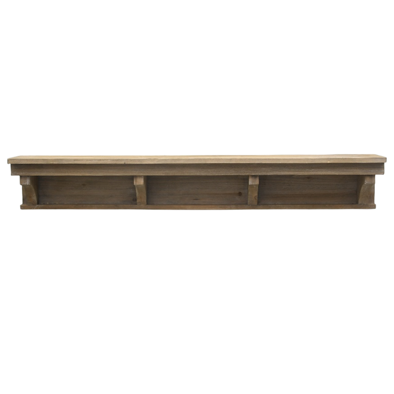 Luckywind Modern Farmhouse Wood Wall Shelf Fireplace Mantel Shelf Wall Mounted Fireplace Mantel Rustic Mantel Floating Shelf