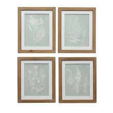 Customization Framed Gallery Printable Wall Art Green and White Prints Wall Art Leaves and Flower Wall Art Print for Living Room