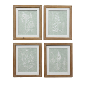 Customization Framed Gallery Printable Wall Art Green and White Prints Wall Art Leaves and Flower Wall Art Print for Living Room