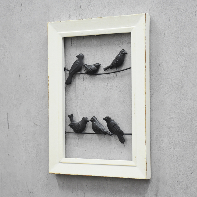 Farmhouse lovebirds On Wire Wall Plaques