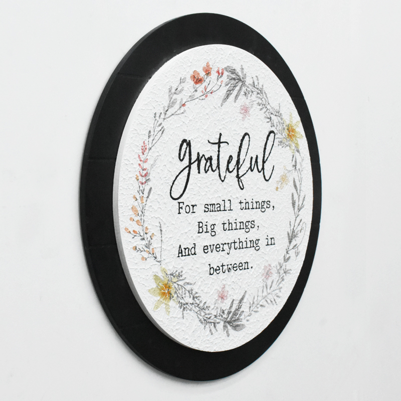 Grateful for Small Things Big Things And Everything in between Black Framed Wall Plaque