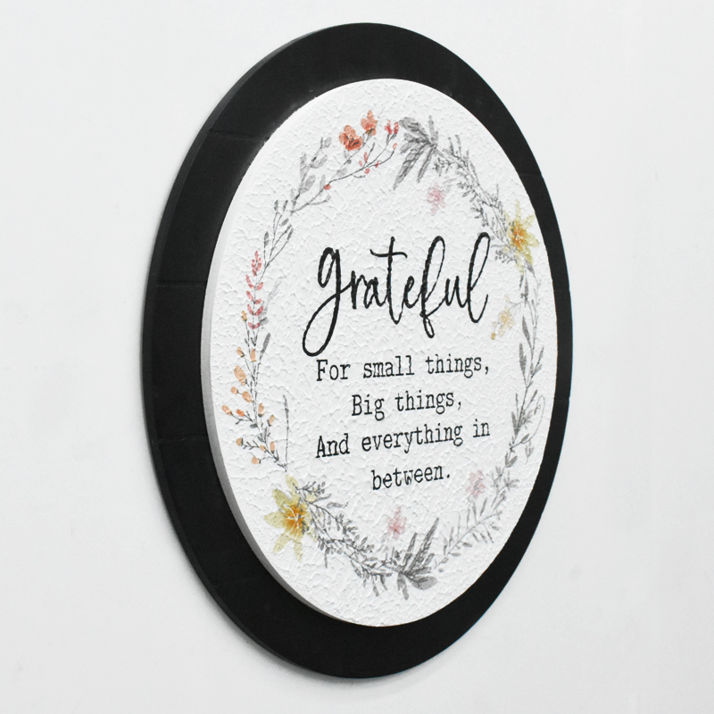 Grateful for Small Things Big Things And Everything in between Black Framed Wall Plaque