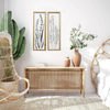European Americana Style Farmhouse 3D Pattern Antique Wood Frame Crafted Wall Art Prints Rectangle Accent Wall Decor Hanging