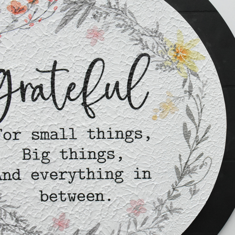 Grateful for Small Things Big Things And Everything in between Black Framed Wall Plaque