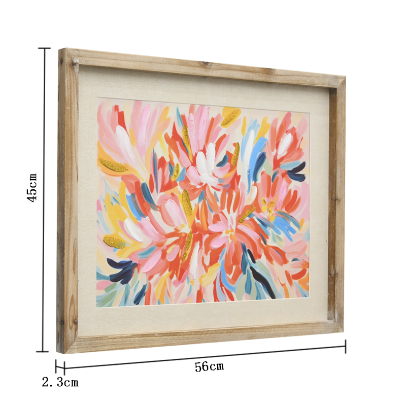 Classic Hand-Painted Abstract Flower Decorative Oil Print Painting Colorful Art Poster Wall Decor Canvas Paintings and Wall Art
