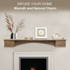 Customized Wood Fireplace Mantel 59 Inch Handcrafted Fireplace Mantel Shelf Farmhouse Fireplace Mantle Shelves Floating Mantel