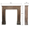 Rustic European Style Freestanding Fireplace Mantel Vintage Distressed Wood Indoor Living Room Decorative Mantel Surround