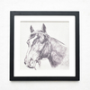 Customized Wholesale Natural Rustic Wooden Frame Canvas Painting Wooden Horse Wall decor For Living room