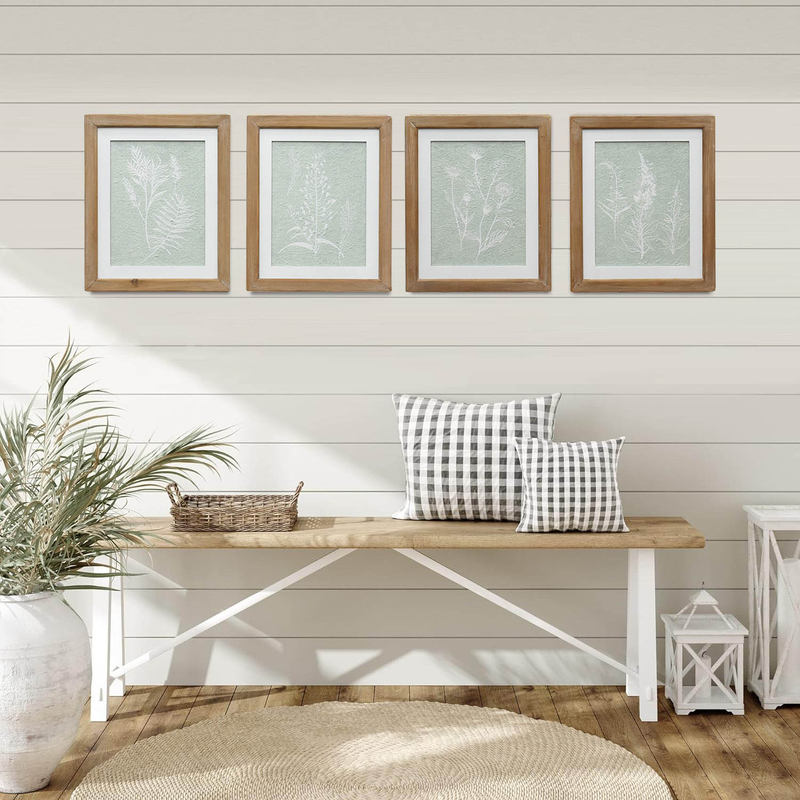 Customization Framed Gallery Printable Wall Art Green and White Prints Wall Art Leaves and Flower Wall Art Print for Living Room