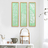 Nordic Living Room Wood Framed Metal Carved Wall Panel Leaf Plant Luxury Wall Art Home Decoration Items Wall Hanging Art Decor