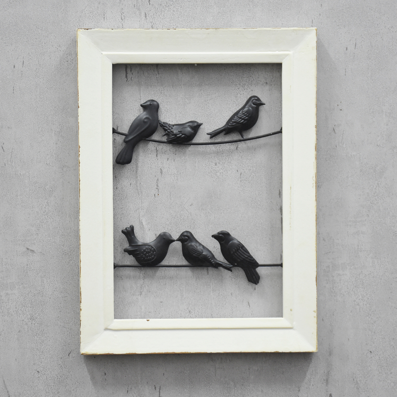 Farmhouse lovebirds On Wire Wall Plaques