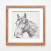 Customized Wholesale Natural Rustic Wooden Frame Canvas Painting Wooden Horse Wall decor For Living room