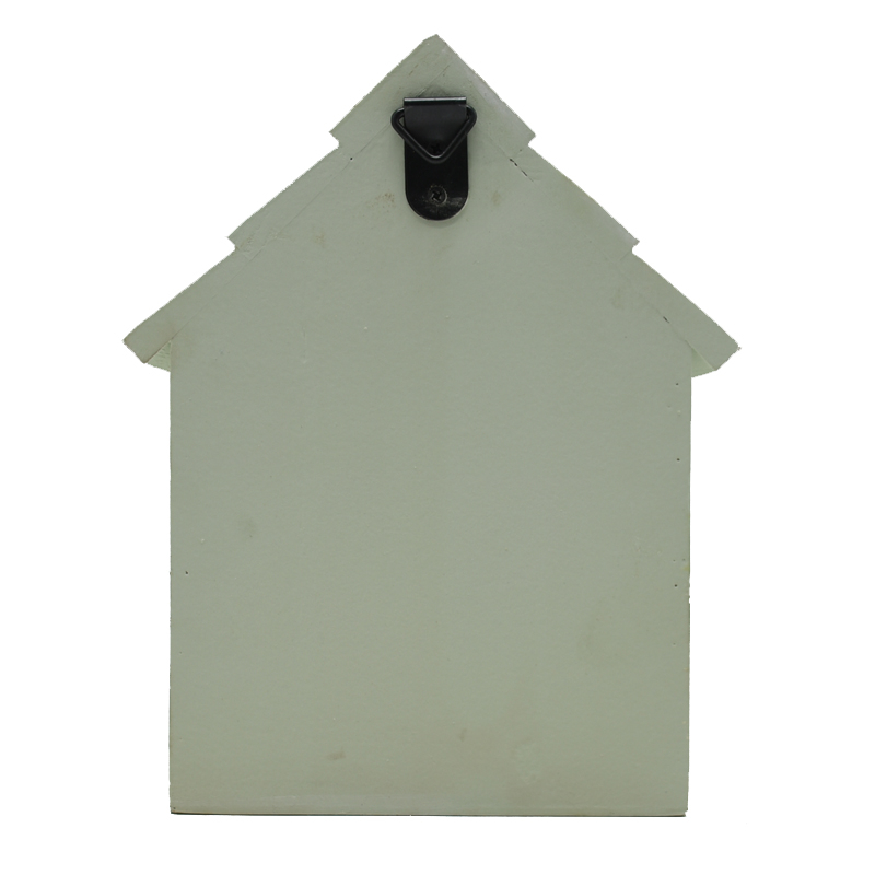 Chic Rustic Fresh Green&White Handmade Wooden Small Birdhouse