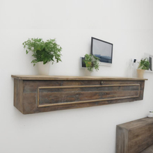 40" Rustic Vintage Recycle Old Wood Wall Shelf for Living Room Floating Natural Mantel Wooden Fireplace Mantel Shelf