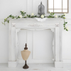 Hot Sale Modern White Free Standing Classic Decorative Wooden Fireplace , Antique French Style Indoor Mdf Wood Fireplace Mantel