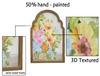 Art Factory Custom Hand Painted Farmhouse Wooden Arch Frame Flower Oil Painting Canvas Vintage Wall Hanging Home Decor Wall Art