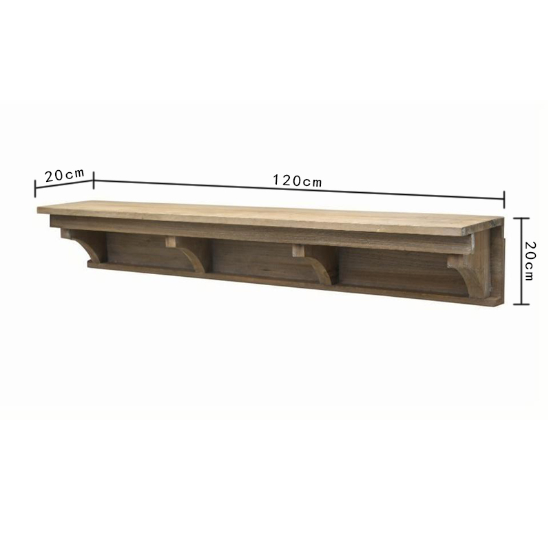 Luckywind Modern Farmhouse Wood Wall Shelf Fireplace Mantel Shelf Wall Mounted Fireplace Mantel Rustic Mantel Floating Shelf
