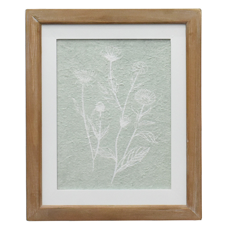 Customization Framed Gallery Printable Wall Art Green and White Prints Wall Art Leaves and Flower Wall Art Print for Living Room