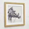 Wholesale Modern Farmhouse Natural Wood Framed Canvas Painting Wall Art Wooden Horse Wall Art Decor for Living Room Bedroom