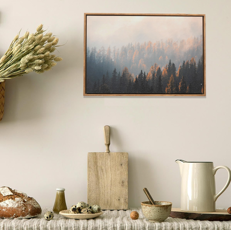 Tree Wall Art for Living Room Forest Nature Painting Framed Artwork Landscape Canvas Wall Art Print for Bedroom Home Decor
